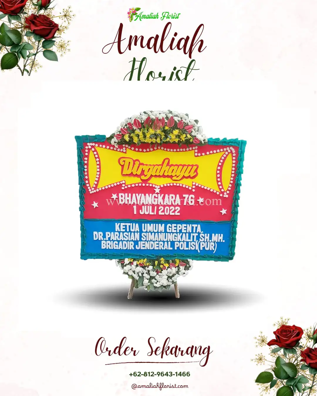 Papan Bunga HUT Ulang Tahun Pohsanten